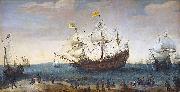 The Mauritius and other East Indiamen Hendrik Cornelisz. Vroom